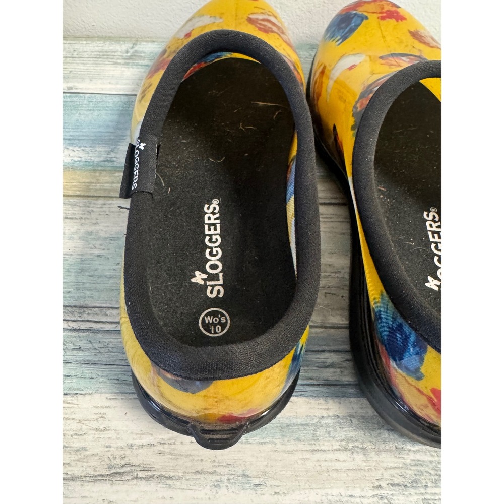 Sloggers Women Yellow Chicken Print Waterproof Garden Shoes Clogs Size 10 USA - Picture 5 of 8